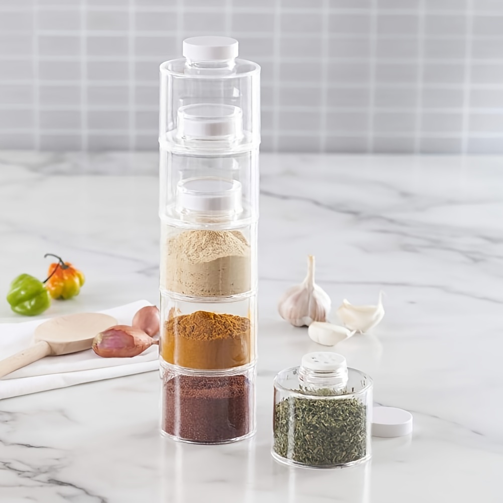 Kitchen Appliances Manufacturers - Cremalheira empilhável, conjunto de 6 frascos
