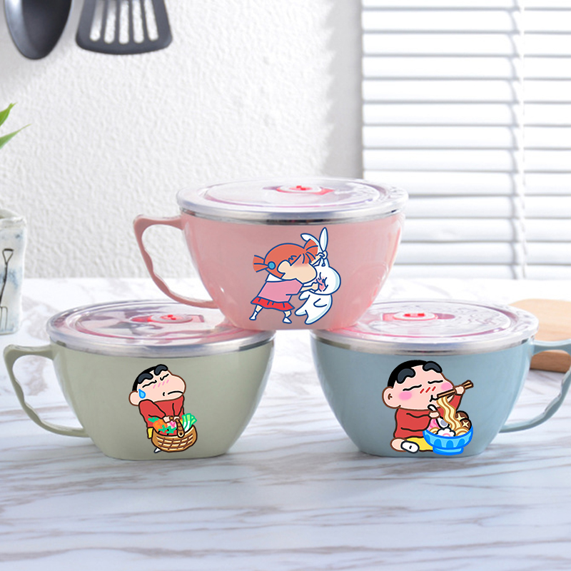Kitchen Appliances Large - Tigela de Aço Inoxidável Crayon Shin-chan