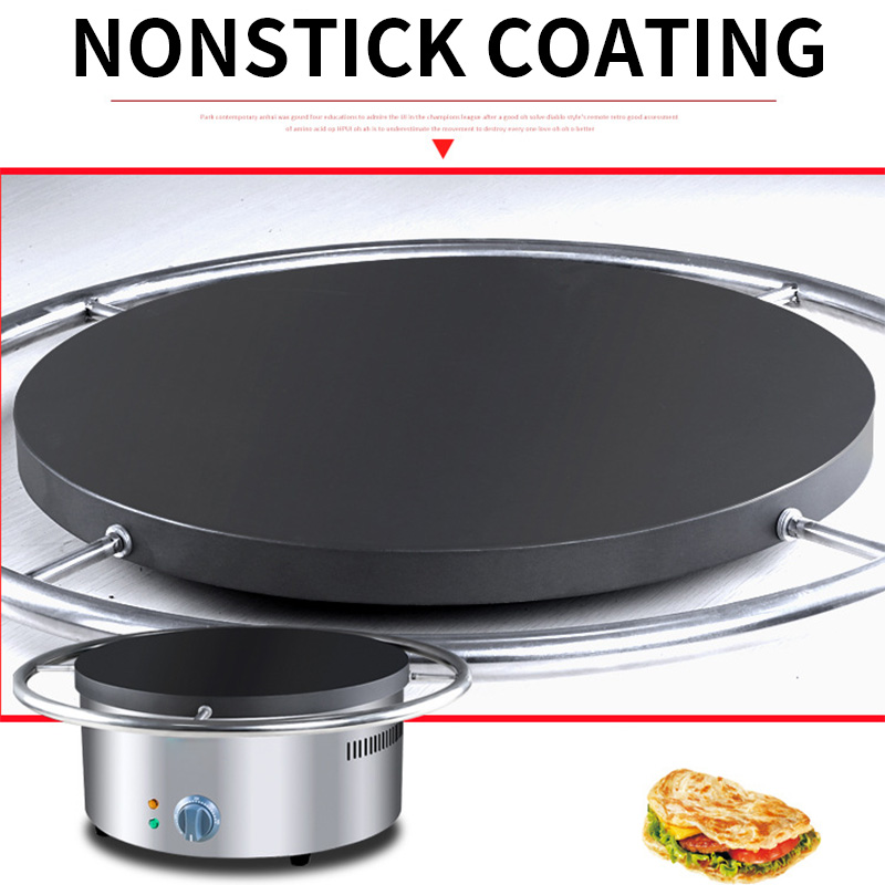 Electric Griddle Pancake - Chapa Elétrica Rotativa Manual para Panquecas,