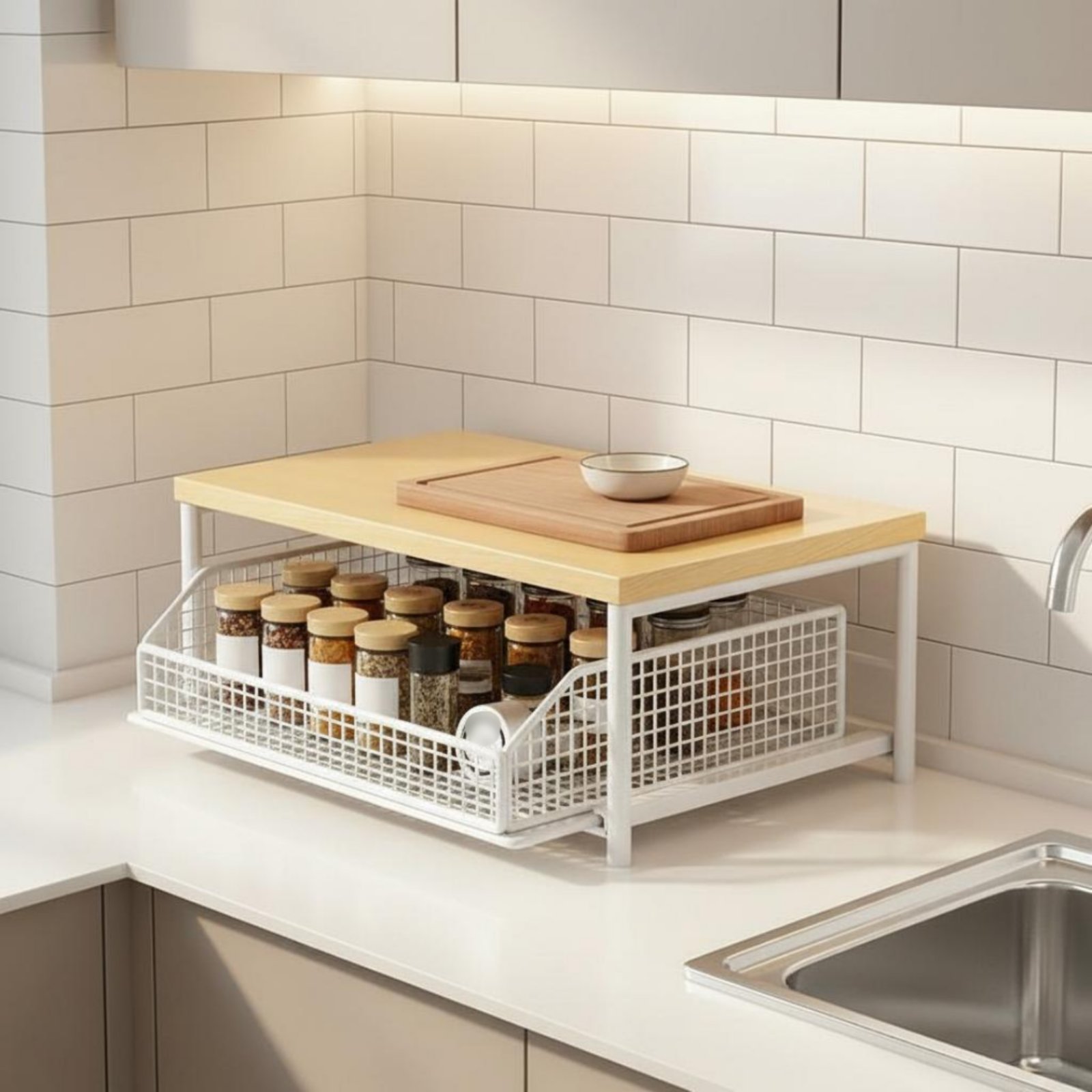 Prateleira de Cozinha de 2 Nív - Kitchen Appliances Countertop avaliação e preço