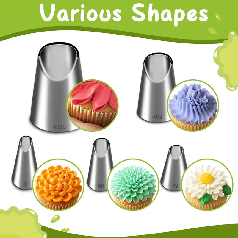 Conjunto de 5 bicos de confeit - Kitchen Appliances Garage avaliação e preço