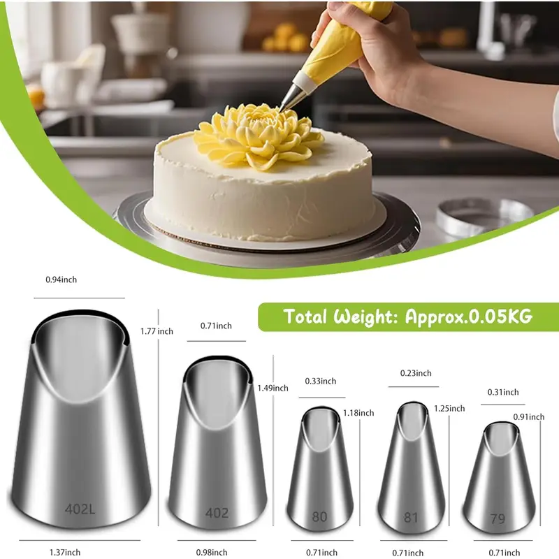 Conjunto de 5 bicos de confeit - Kitchen Appliances Garage avaliação e preço