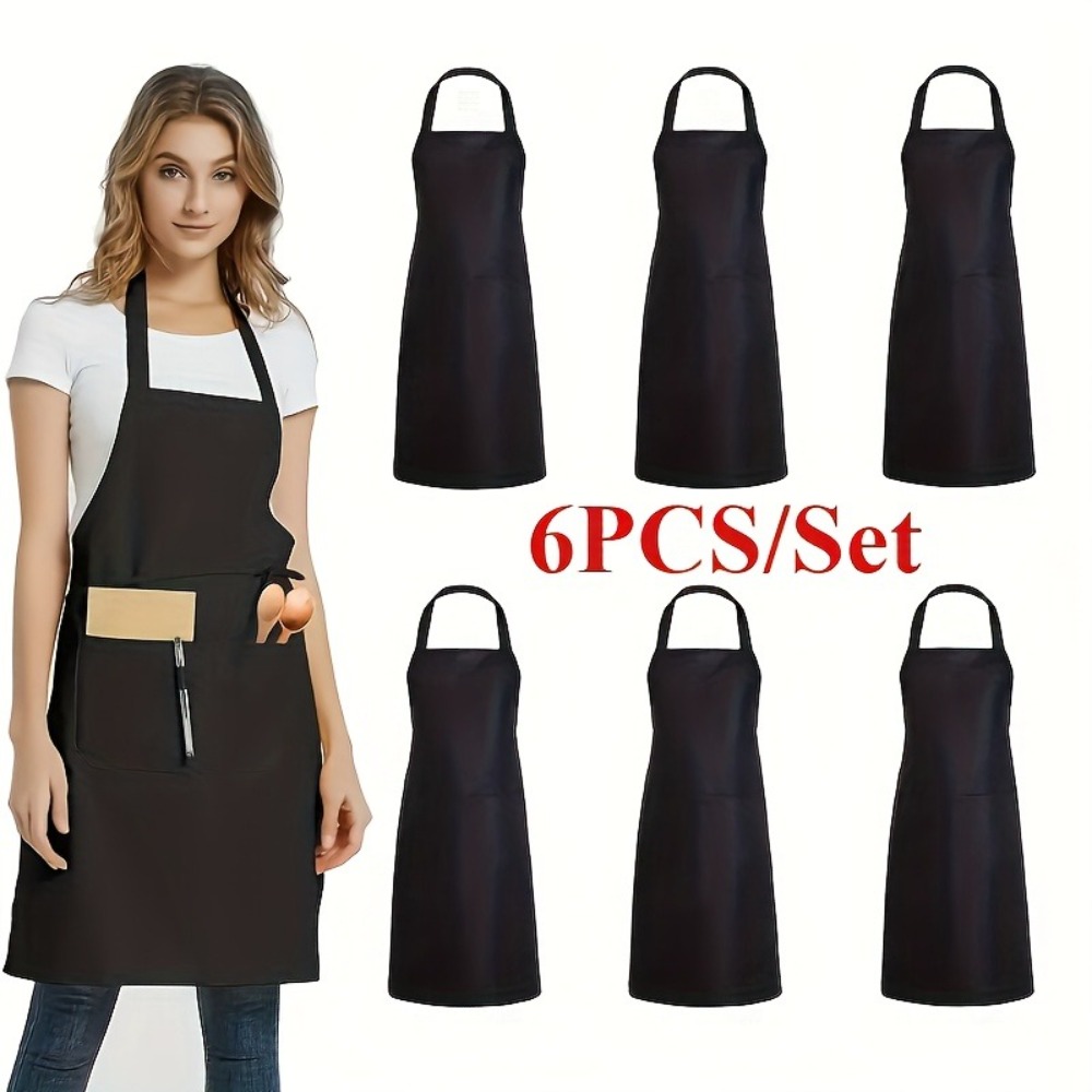 Conjunto de 6 Aventais Pretos  - Kitchen Appliances Hobart avaliação e preço